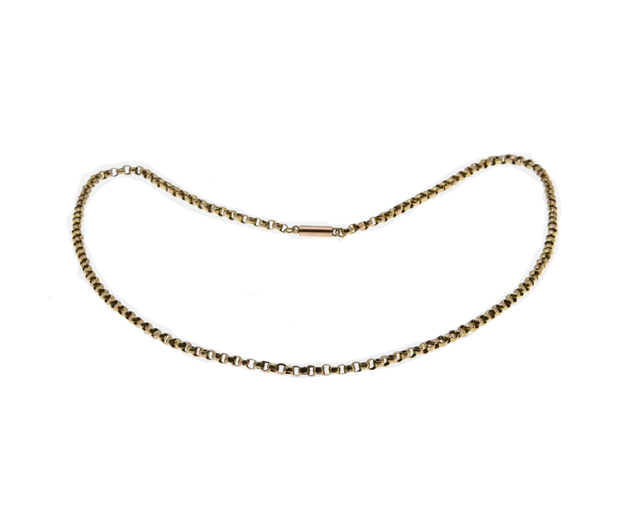 Golden Times - Victorian English 9K Gold Belcher Chain Necklace (VICN046)