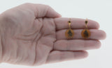 Heraldic Adornments - Art Deco Gold Plate & Sterling Silver Resin Lion Dangly Earrings (ADE037)