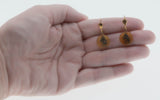 Heraldic Adornments - Art Deco Gold Plate & Sterling Silver Resin Lion Dangly Earrings (ADE037)