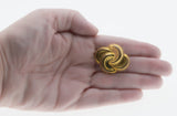 Intertwined Knot - Vintage Gold Celluloid Brooch (VBR246)