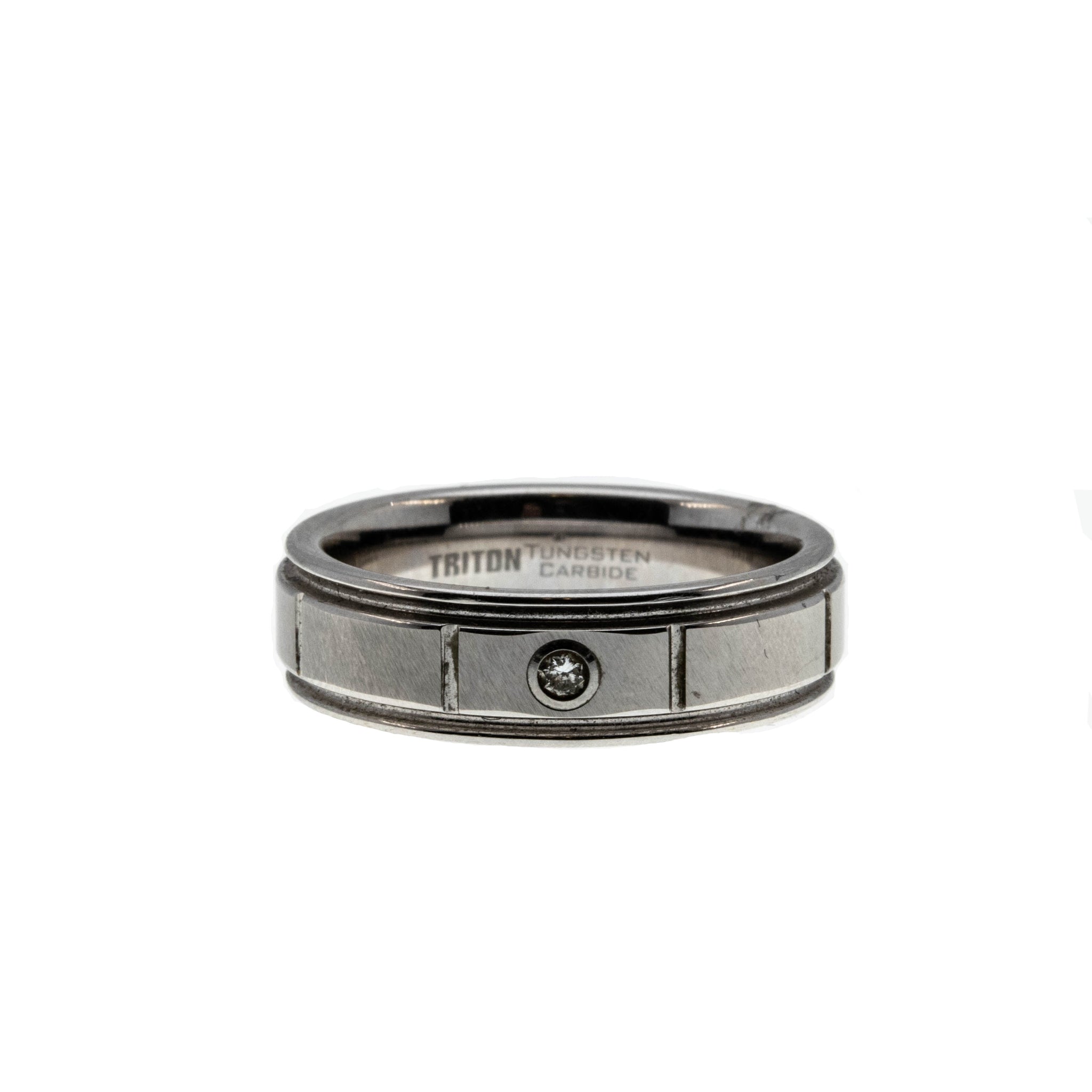 Distinction - Estate Triton Tungsten Diamond Gents Wedding Band Ring (ER335)