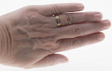 I Thee Wed - Vintage English 18K Yellow & White Gold Engraved  Wedding Band Ring (VR914)