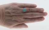 Inner Worlds - Vintage Platinum Australian Opal & Diamond Cluster Ring (VR915)