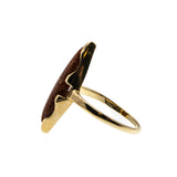Glittering Gold - Vintage 10K Gold Goldstone Marquise Ring (VR930)