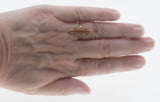 Glittering Gold - Vintage 10K Gold Goldstone Marquise Ring (VR930)