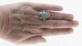 Hologram's Drama - Estate Victorian Art Nouveau Revival Sterling Silver Opal Foliage Ring (ER354)