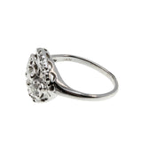 Retro Elegance - Vintage 14K White Gold Natural Diamond Ring (VR942)