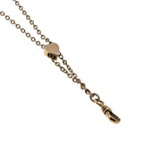 Heart Of Pearls - Victorian 'Chapin & Hollister' Gold Fill Pearl Heart Long Guard Slide Chain (VICN053)