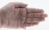 Heart Of Pearls - Victorian 'Chapin & Hollister' Gold Fill Pearl Heart Long Guard Slide Chain (VICN053)