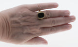 Midnight - Vintage European 14K Gold Black Onyx Intricate Ring (VR958)