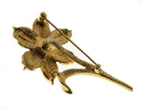 Narcissus - Vintage Marcel Boucher Gold Tone Cultured Pearl & Crystal Flower Brooch (VBR166)