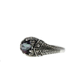 Mystical Jewel - Estate Sterling Silver Natural Mystic Quartz & Seed Pearl Ring (ER255)