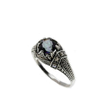 Mystical Jewel - Estate Sterling Silver Natural Mystic Quartz & Seed Pearl Ring (ER255)