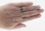 Mystical Jewel - Estate Sterling Silver Natural Mystic Quartz & Seed Pearl Ring (ER255)