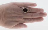 Standout - Art Deco 835 Silver Carnelian Agate Carved Ring (ADR222)