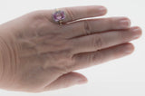 Forget Me Knot - Art Deco Signed A & S 'Arnold & Steere' 14K Gold Pink Sapphire Filigree Ring (ADR223)