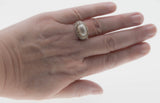 Girl With The Pearl Ring - Estate Renaissance Revival Sterling Silver Mabe pearl Ring (ER262)