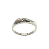 On This Day - Estate 10K White Gold Diamond Gents Wedding Band (ER273)