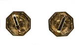 Richelieu Classics - Vintage Signed 'Richelieu' Gold Plated Faux Pearl & Crystal Rhinestone Clip - On Earrings (VE330)