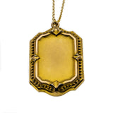 Purple Reign - Victorian Signed 'Wightman & Hough' Gold Filled Amethyst Paste Locket & Chain (VICP104)