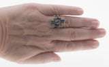 Art Deco Revival - Vintage Rhodium Plated Crystal Rhinestone Ring (ER276)