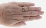 Delight In A Sapphire - Vintage 9K Gold Ceylon Sapphire & Diamond Ring (VR657)