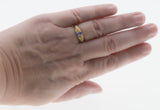 Delight In A Sapphire - Vintage 9K Gold Ceylon Sapphire & Diamond Ring (VR657)