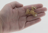 Playful Pooch - Vintage Marcel Boucher Gold Toned Cultured Pearl Poodle Playing With Ball Brooch (VBR159)