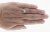 Snow Flower - Vintage Retro 14K White Gold Cultured Pearl & Diamond Ring  (VR675)