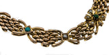 Promenade Days  - Victorian 9K Rose Gold Natural Turquoise & Seed Pearl Fancy Link Padlock Gate Bracelet & Pendant  (VICB026)