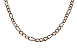 Shimmer On - Estate Italian 10K Rose Gold & White gold Diamond Cut Figaro Chain (EN020)