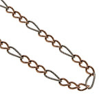 Shimmer On - Estate Italian 10K Rose Gold & White gold Diamond Cut Figaro Chain (EN020)