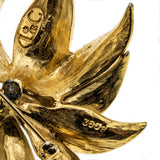 Magnolia - Vintage Marcel Boucher Le Couturier Gold Plate White Enamel Flower Brooch (VBR162)