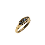 On This Day In 1904 - Edwardian 18K Gold Sapphire & Diamond Ring (EDR063)
