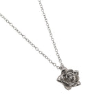 Little Darling - Vintage Retro 14K White Gold Natural Diamond Blossom Pendant & Chain (VP053)