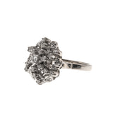 Whirlwind - Art Deco Palladium Diamond Cluster Cocktail Ring (ADR184)