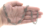 Peruzzi Treasure - Victorian Italian Sterling Silver Ornate Open-work Chain Necklace  (VICN025)