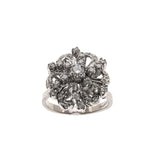 Whirlwind - Art Deco Palladium Diamond Cluster Cocktail Ring (ADR184)