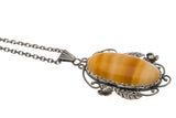 Arabesques -Art Deco Sterling Silver Agate Pendant (ADP002)
