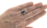 Fantastic Seas - Estate Sterling Silver London Blue Topaz Filigree Ring (ER078)