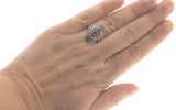 Oysters & Wine - Estate Sterling Silver Ruby & Seed Pearl Ring (ER062)