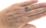 Scottish Thistle - Estate Sterling Silver Natural Amethyst Ornate Ring (ER192)