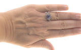 Scottish Thistle - Estate Sterling Silver Natural Amethyst Ornate Ring (ER192)