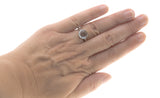 Pool Of Light - Estate Sterling Silver Blue Topaz Cabochon Ring  (ER130)