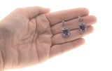 Deep Reverie - Estate Sterling Silver Amethyst Filigree Earrings (EE139)