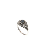 Blue Bayou - Estate Sterling Silver Sapphire & Seed Pearl Ring (ER059)