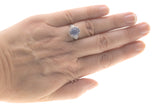 Mystical Star - Vintage Platinum Natural Star Sapphire & Diamond Ring (VR389)