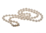 Pearls At The End Of A Rainbow - Vintage 14K Saltwater Japanese Akoya Cultured Pearl & Opal Necklace (VN192)
