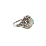 Kaleidoscope Of Color - Estate Sterling Silver Opal Ring  (ER112)