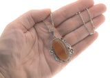 Arabesques -Art Deco Sterling Silver Agate Pendant (ADP002)